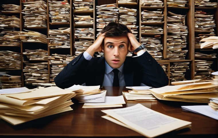 지방행정사 자격증의 필요성 - **Prompt 1: The Administrative Labyrinth**
"A wide-angle shot of a bewildered French individual,...