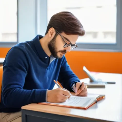 Home 27 지방행정사 실습 과목 준비법 - **Prompt 1: Focused Civil Service Exam Preparation**
"A bright, naturally lit indoor study space...